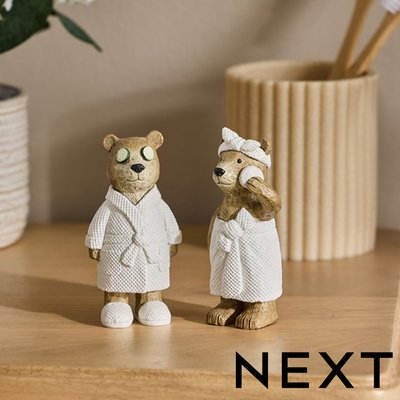 NEXT Set of 2 Bertie Bear Spa Ornaments