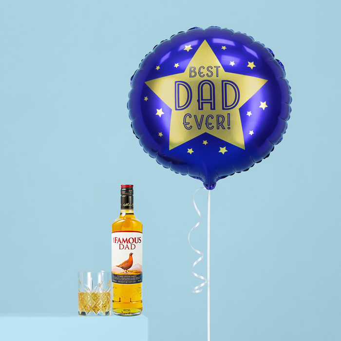 Best Dad Balloon and Whisky Gift Set