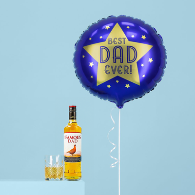 Best Dad Balloon and Whisky Gift Set