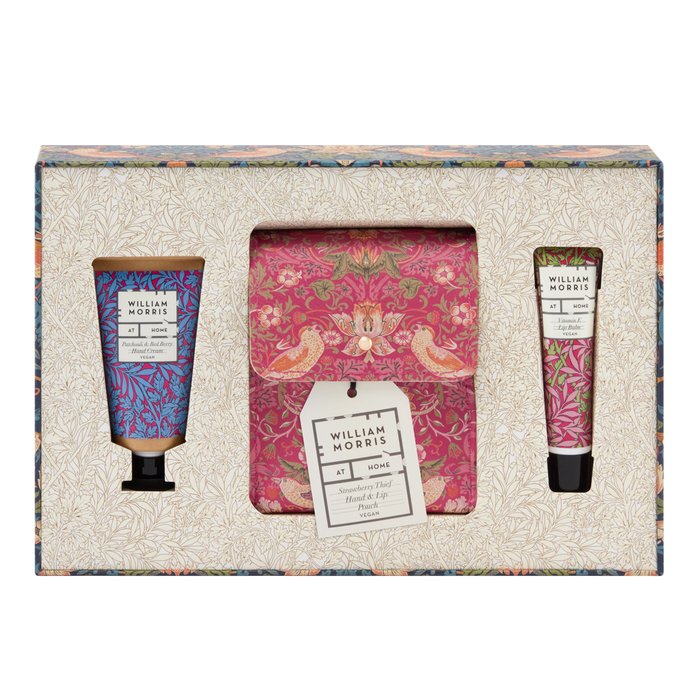 William Morris Strawberry Thief Hand and Lip Pouch