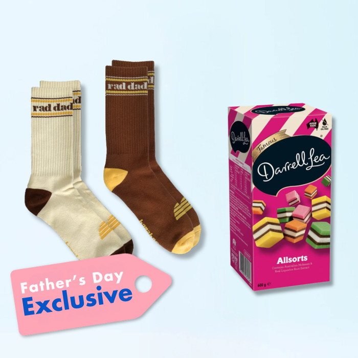 Rad Dad Socks & Darrell Lea Liquorice Allsorts