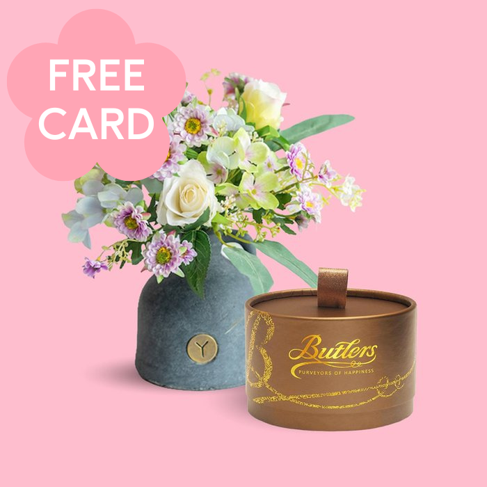 Dreamy Silk Dried Flowers & Butlers Chocolate Truffles