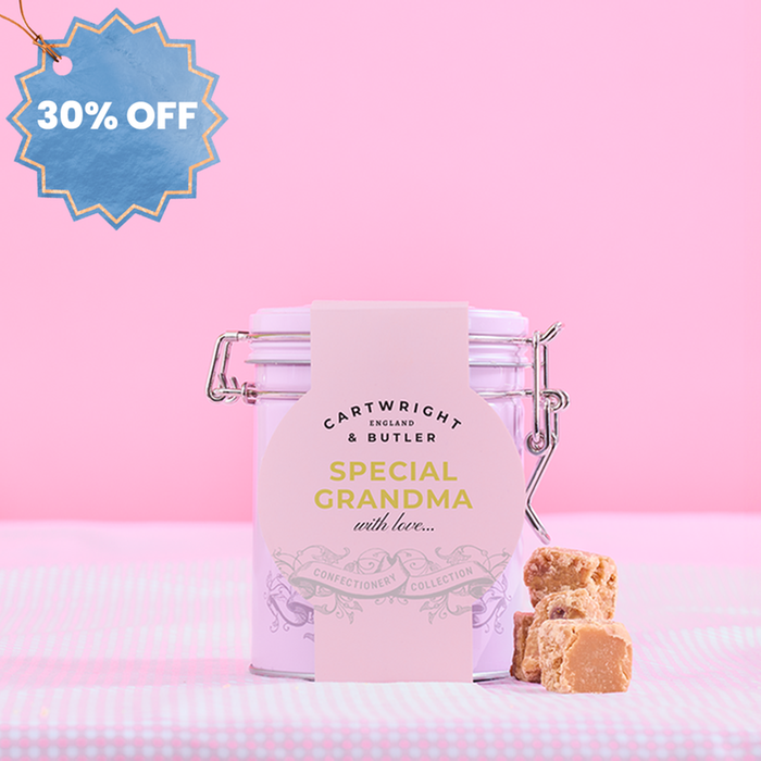 Cartwright & Butler For Grandma Strawberry & Clotted Cream Fudge Tin