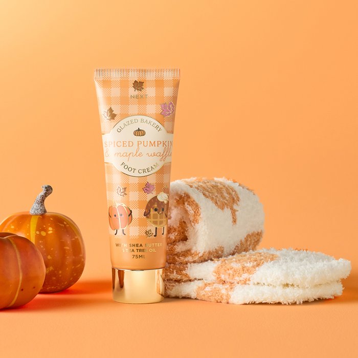NEXT Spiced Pumpkin & Maple Waffle Foot Cream & Cosy Sock Gift Set