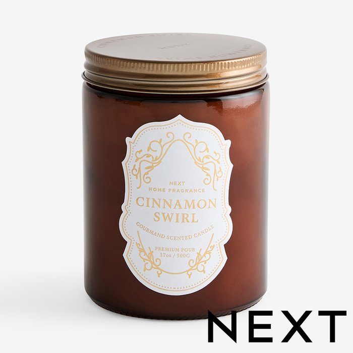 NEXT Cinnamon Swirl Brown Jar Gourmand Candle