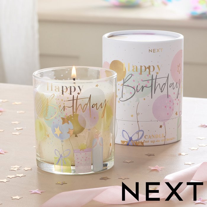 NEXT Birthday Bright Balloon Candle