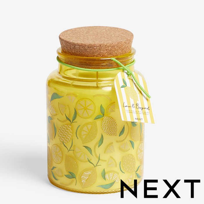 NEXT Yellow Lemon and Bergamot Jar Candle