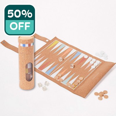 Sunnylife Cork Roll-Up Backgammon