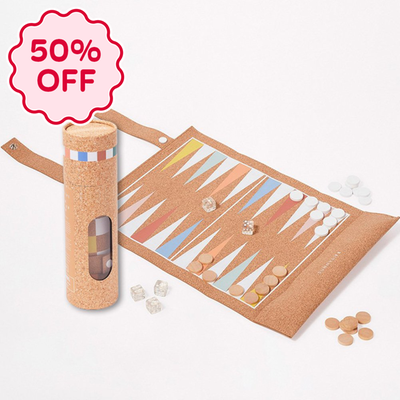 Sunnylife Cork Roll-Up Backgammon