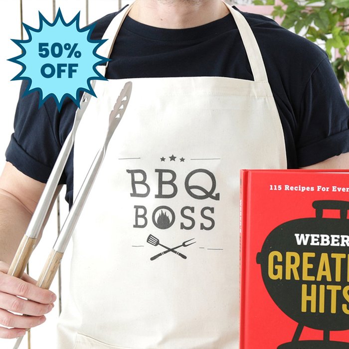 Ultimate BBQ Gift Set with Tools, Apron & Cookbook