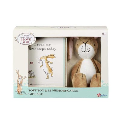Guess How Much I Love You Soft toy and Milestone Cards Gift Set