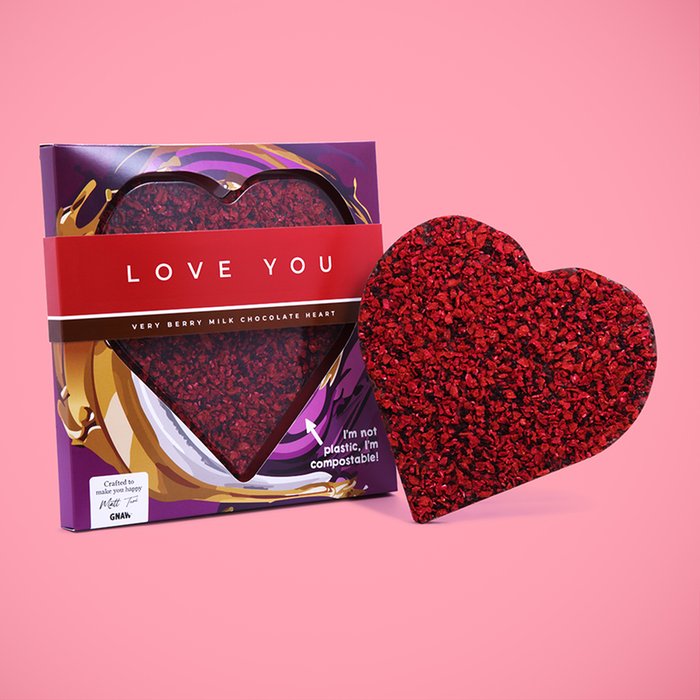 I Love You Gnaw Chocolate Very Berry Heart 220g