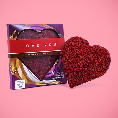Gnaw Very Berry Chocolate Heart - I Love You 220g