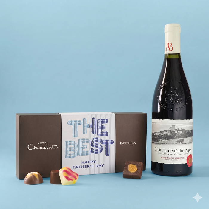 Hotel Chocolat Happy Father's Day 9 Pack & Châteauneuf-du-Pape