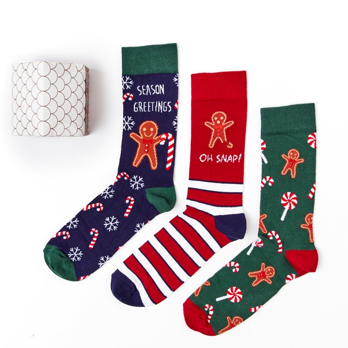 Urban Eccentrics Gingerbread House Socks Three Pack (6-11)