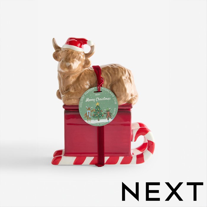 NEXT Festive Hamish The Highland Cow Candle
