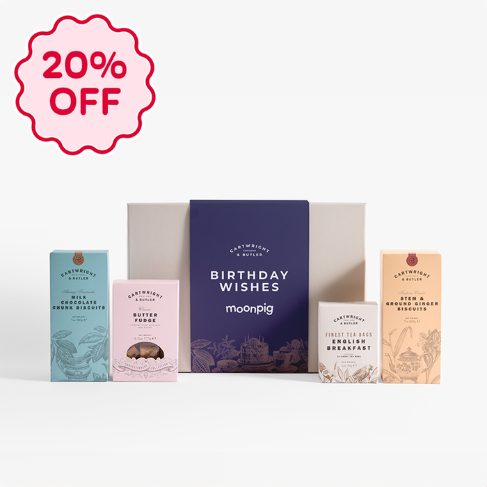 Cartwright & Butler Birthday Wishes Tea and Biscuits Hamper