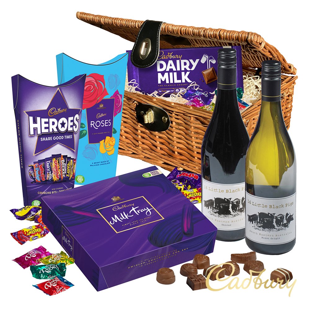 Cadbury Chocolate & Wines Basket