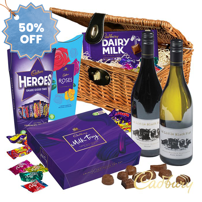 Cadbury Chocolate & Wines Basket