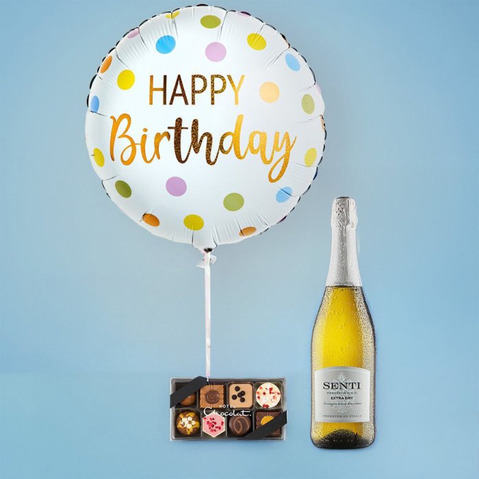 Happy Birthday Pastel Dots Balloon Gift Set 