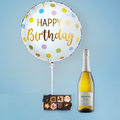Happy Birthday Pastel Dots Balloon Gift Set 