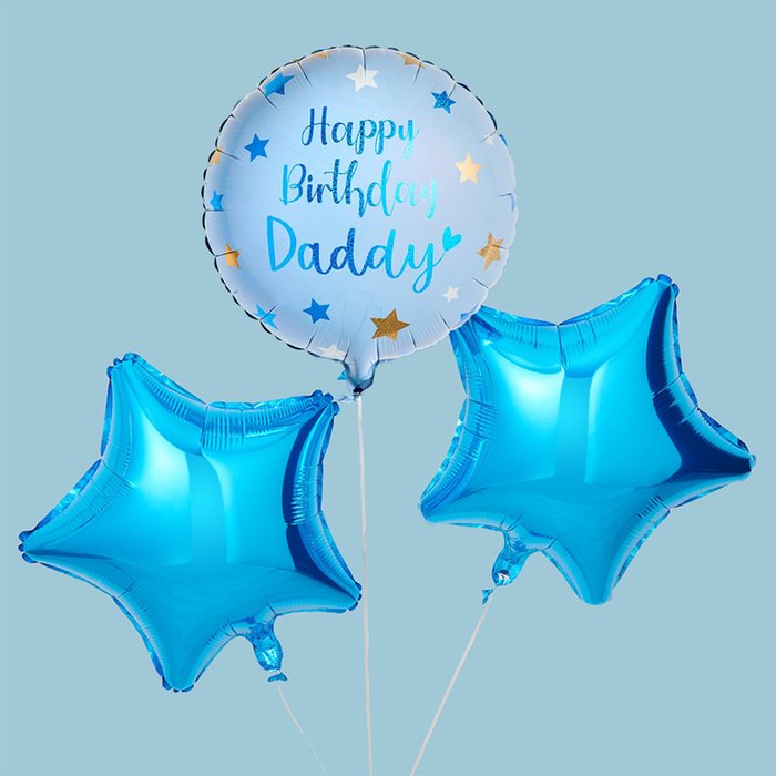 Happy Birthday Daddy Balloon Trio