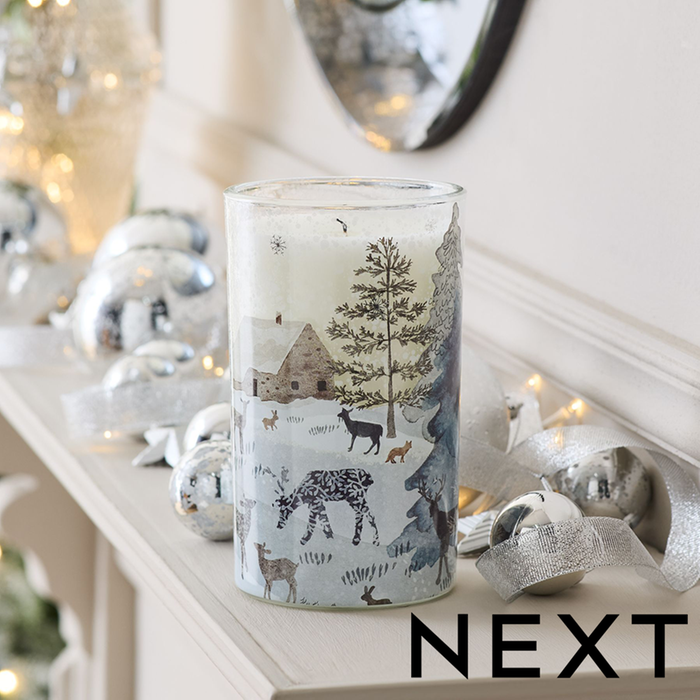 NEXT Festive Pillar Candle 
