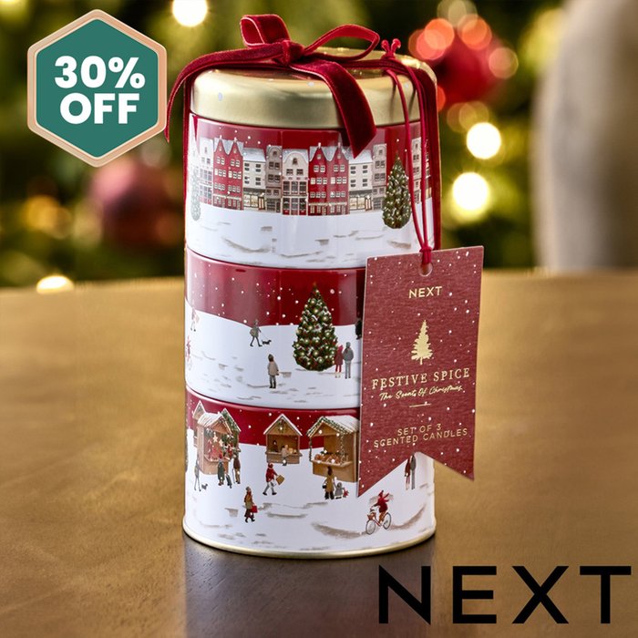 NEXTSet of 3 Tin Candles