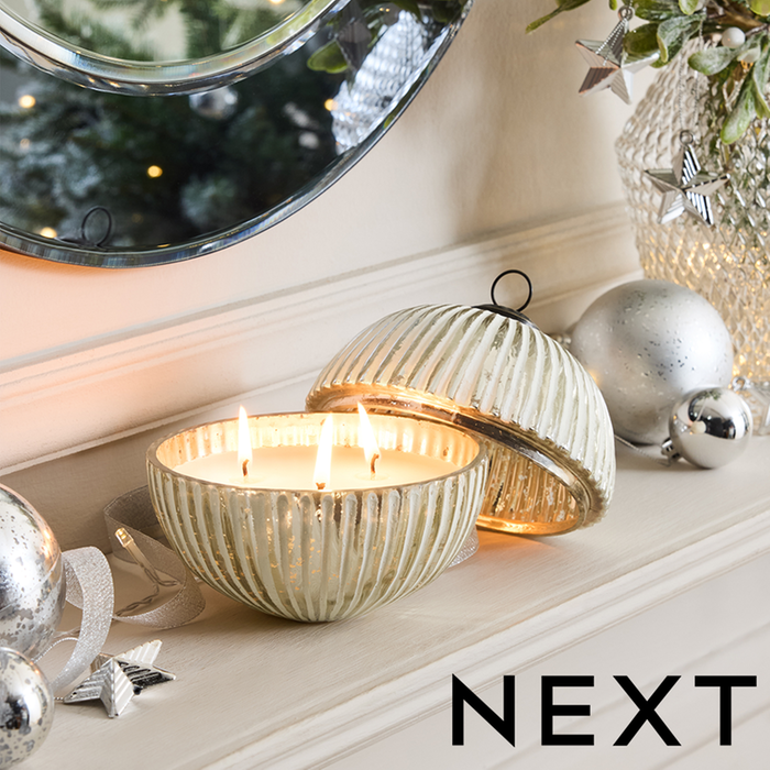 NEXT Festive Multi Wick Bauble Candle 
