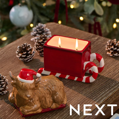 NEXT Festive Hamish Sleigh Candle 