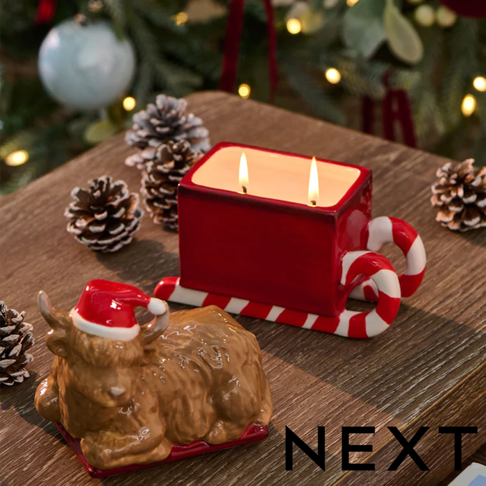 NEXT Festive Hamish The Highland Cow Candle 