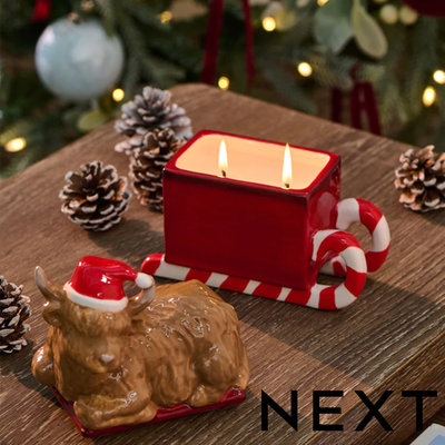 NEXT Festive Hamish The Highland Cow Candle 