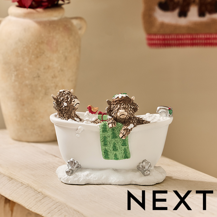 NEXT Natural Hamish Christmas Bath Ornament