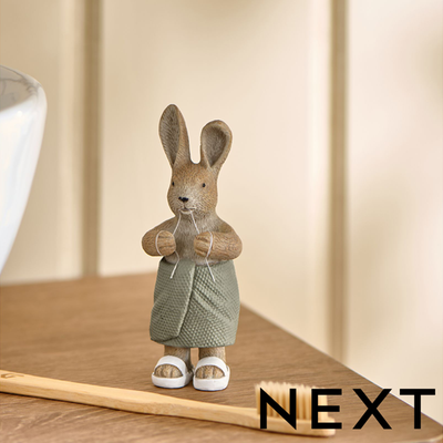 NEXT Natural Rosie Rabbit Flossing Bathroom Ornament