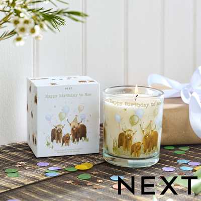 NEXT Hamish Happy Birthday Linen Scented Candle