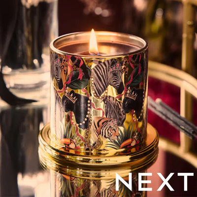 NEXT Black Wild Paradise Saffron & Cedarwood Candle