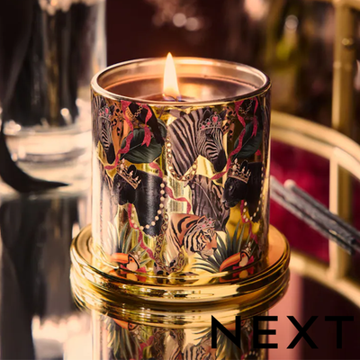NEXT Black Wild Paradise Saffron & Cedarwood Candle