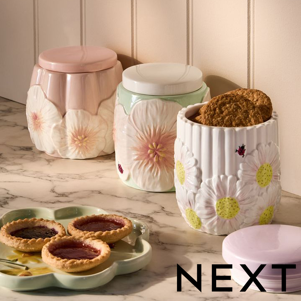 Next Home Next Spring Floral Set Of 3 Jars