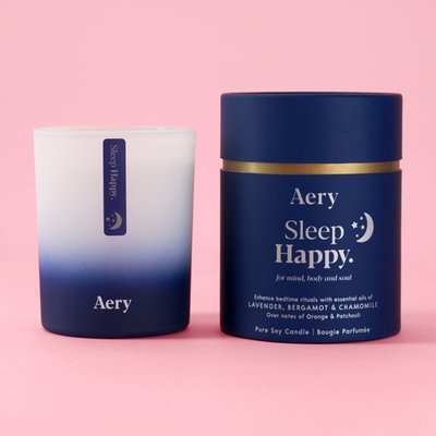 Aery Sleep Happy Candle Lavender, Chamomile and Bergamot Scented