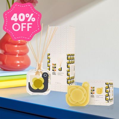 Orla Kiely White Grapefruit and Basil Hen Candle & Diffuser