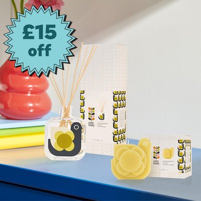 Orla Kiely White Grapefruit and Basil Hen Candle & Diffuser