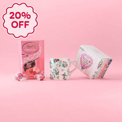 Cath Kidston Mummy Shortie Mug & Lindt Strawberries and Cream 200g Gift Set