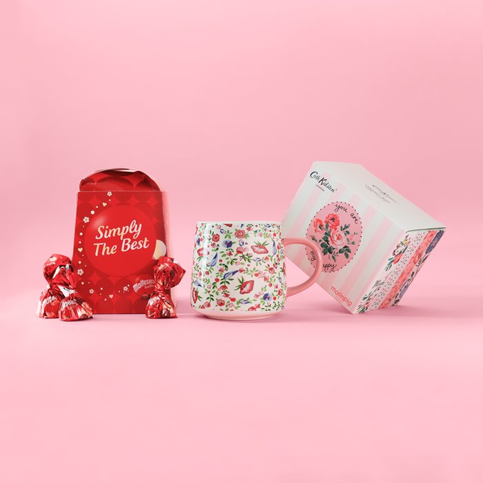 Cath Kidston Ditsy Floral Billie Mug & Maltesers Truffles 'Simply The Best' Box 200g Gift Set