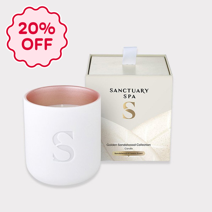 Sanctuary Spa Golden Sandalwood Scented Candle