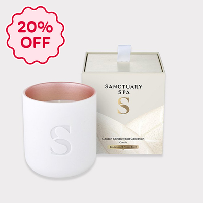 Sanctuary Spa Golden Sandalwood Scented Candle