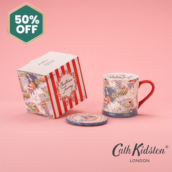 Cath Kidston Christmas Journey Mug & Coaster