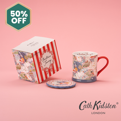Cath Kidston Christmas Journey Mug & Coaster