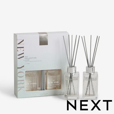 NEXT Collection Luxe New York Jasmine & Orange Blossom 85ml Fragranced Reed Diffuser Duo