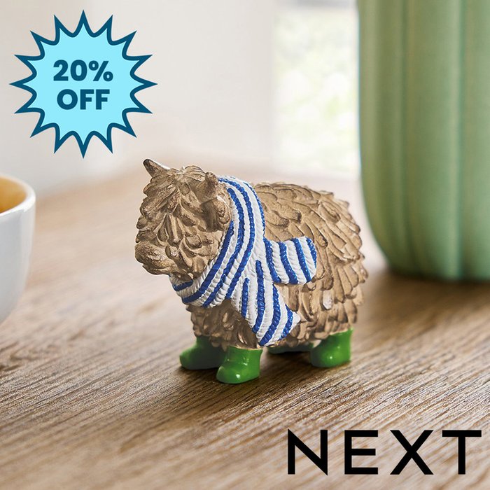 NEXT Natural Hamish The Highland Cow Scarf Ornament