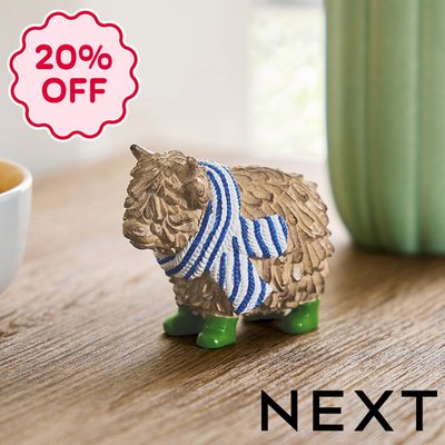 NEXT Natural Hamish The Highland Cow Scarf Ornament